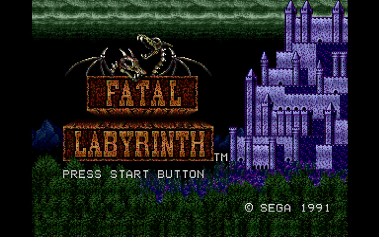 Fatal Labyrinth Title Screen