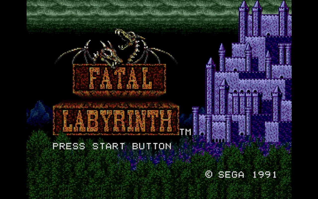 Fatal Labyrinth Title Screen