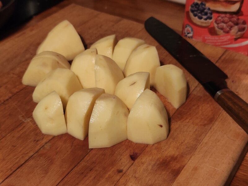 Peeled Chopped Potatoes