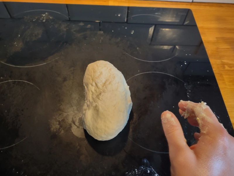 Rotated bread dough