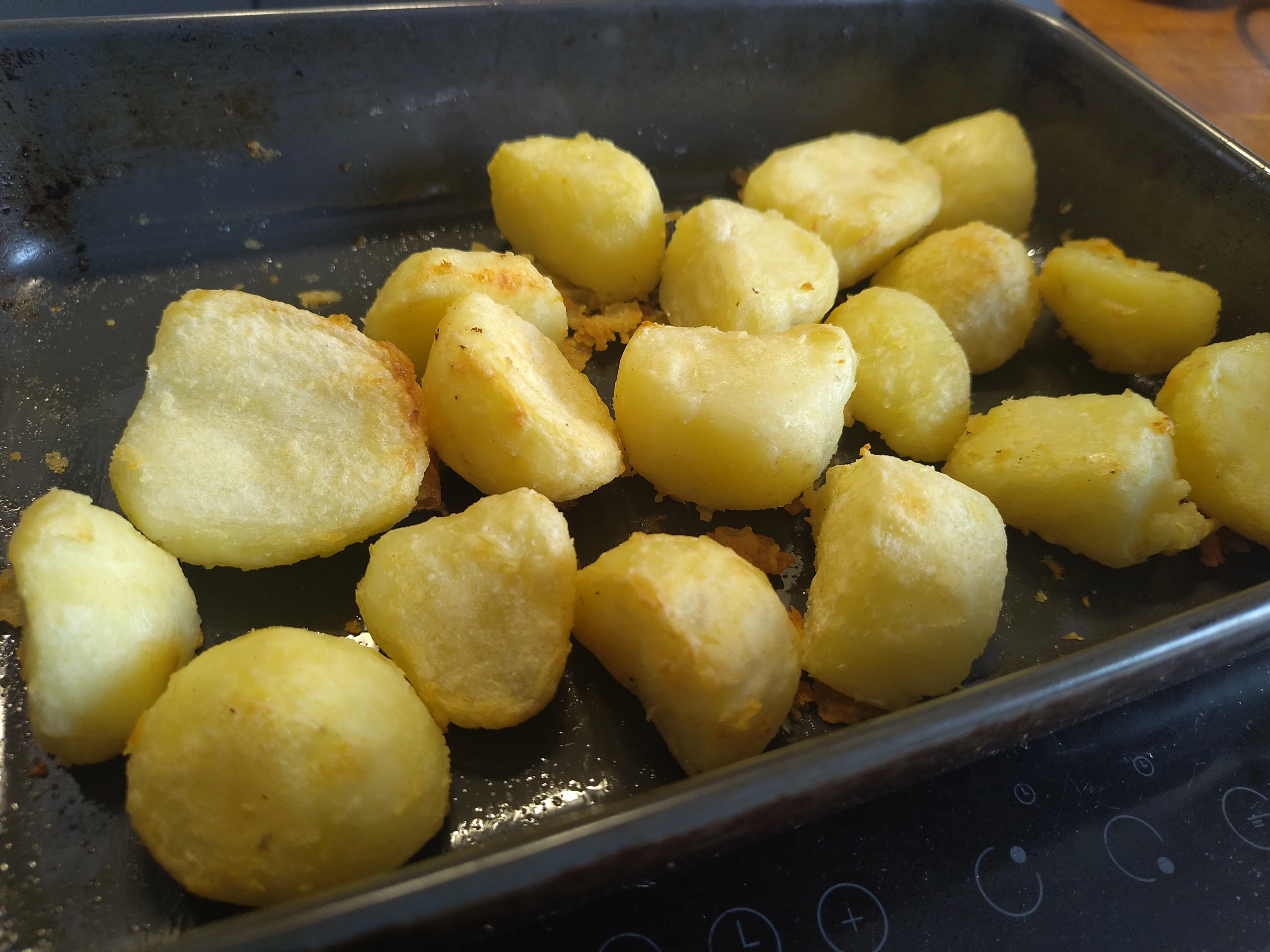 Cooked roast potatoes