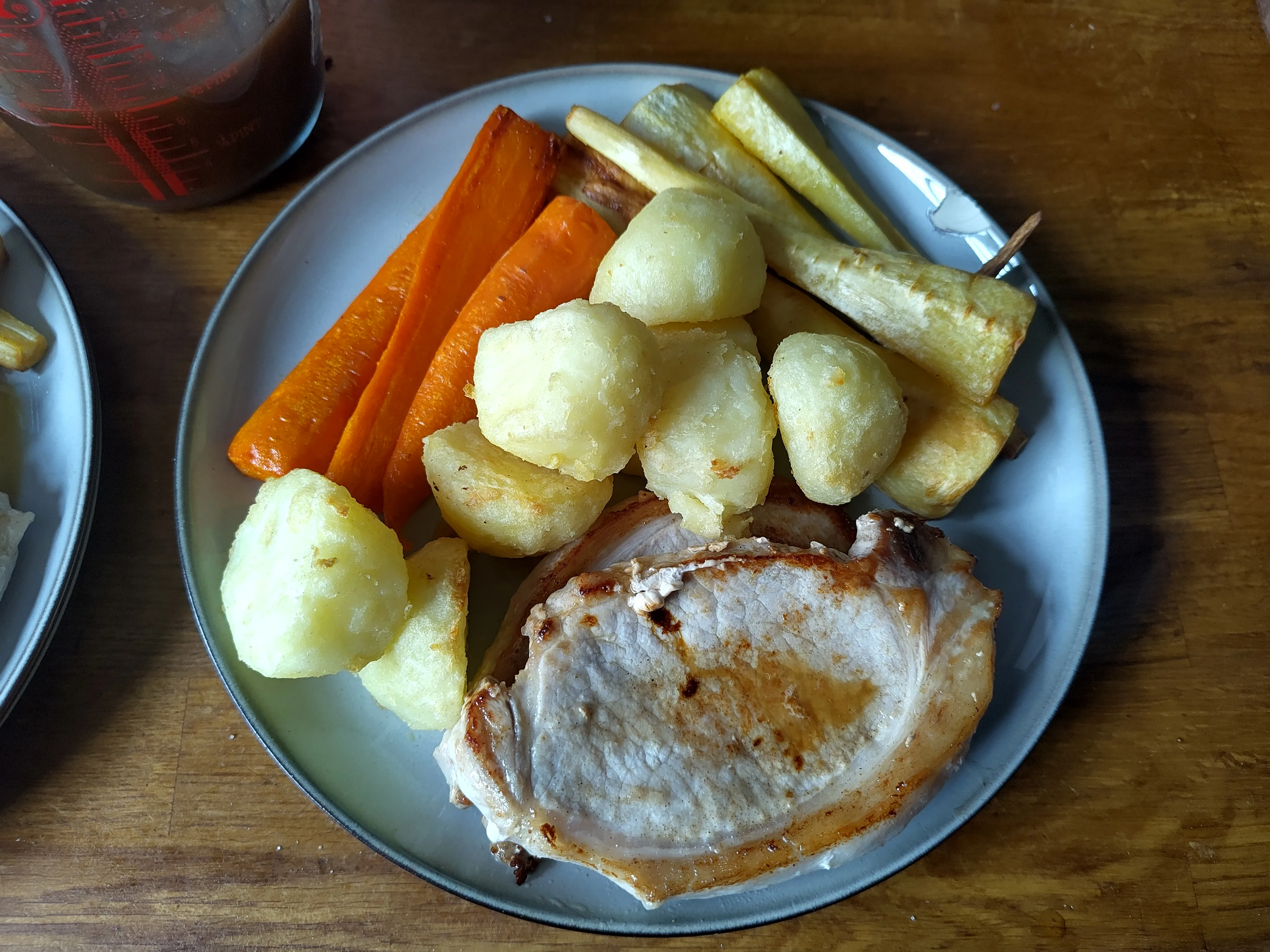 Roast potatoes used in a meal