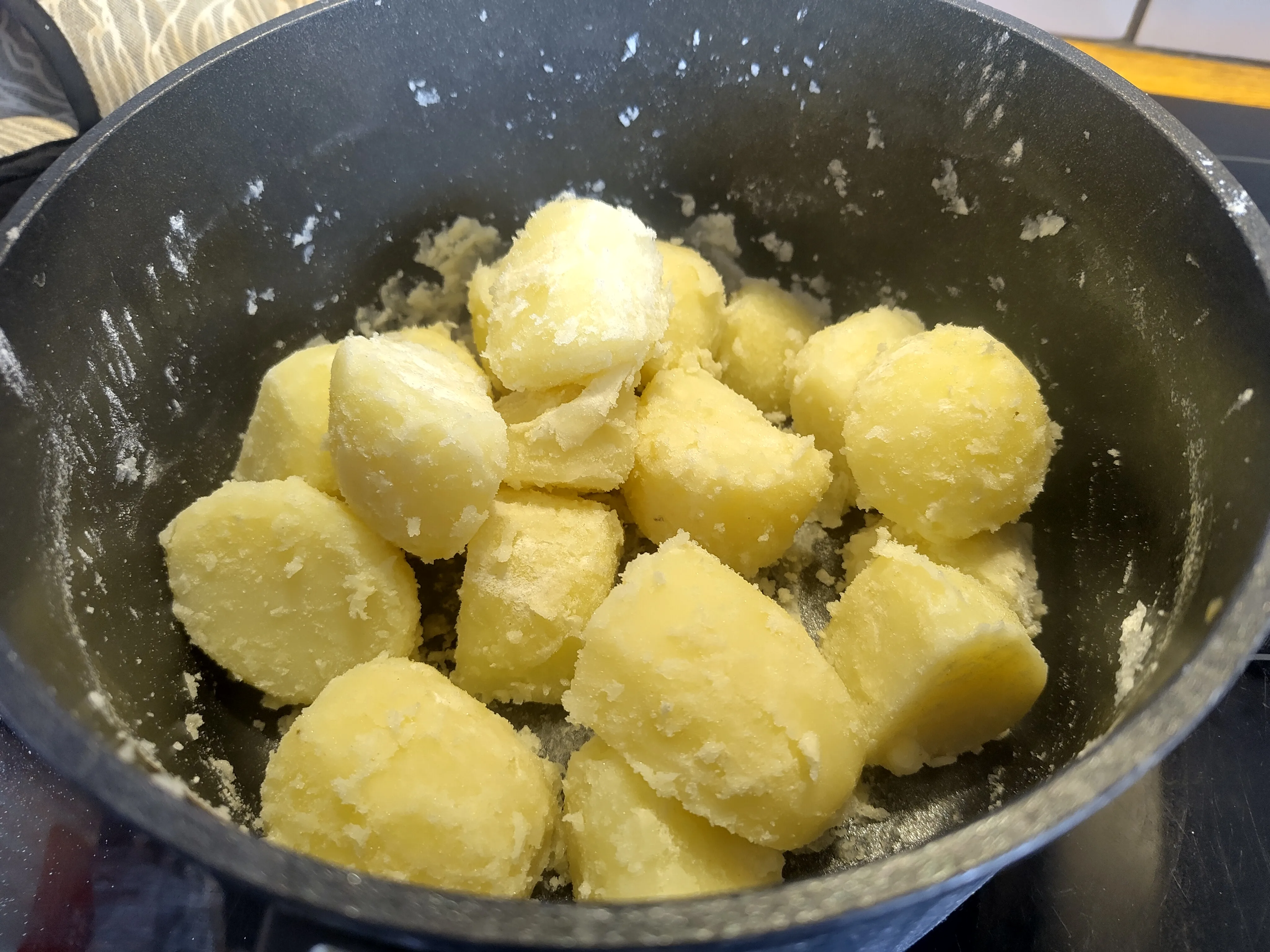 Potatoes with a roughed up
surface