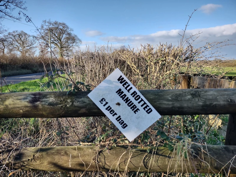 Well rotted manure. £1 per bag